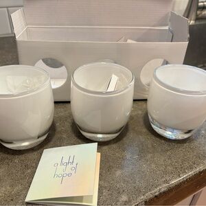 Glassybaby Candle Holders - Hope - Set of 3